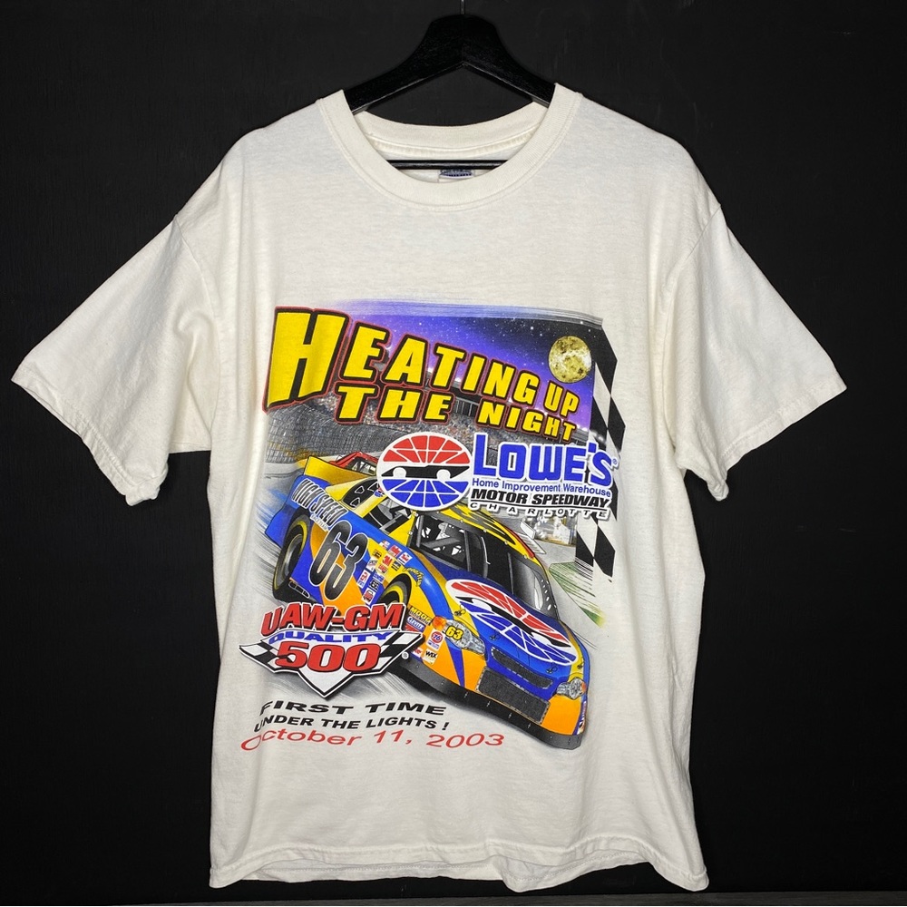Vintage Nascar Racecar Shirt UAW-GM Quality 500 Lowe’s 2003 Large Double Sided